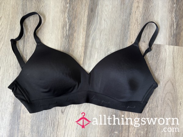 Black Wireless Pink By VS Bra