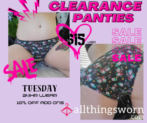 ✨️Clearance✨️ Black Cotton Boyshorts With Flowers #4