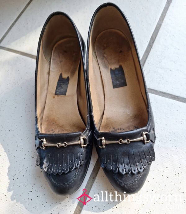 Black With Gold Loafers🥵Wellworn|Stinky