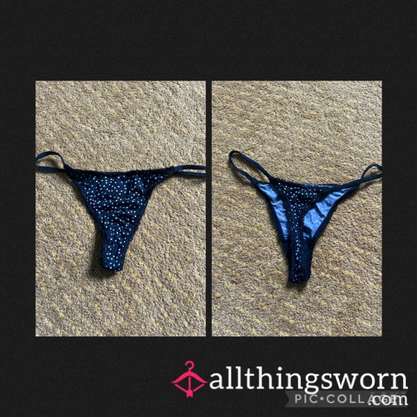 Black With White Spots G-string