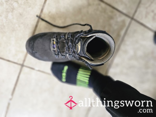 Black Work Socks Worn During A 12-Hour Shift In 102° Heat