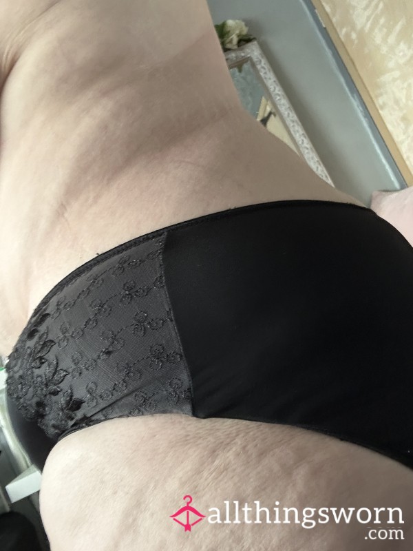 Black Worked In All Day Panties , Very Smelly