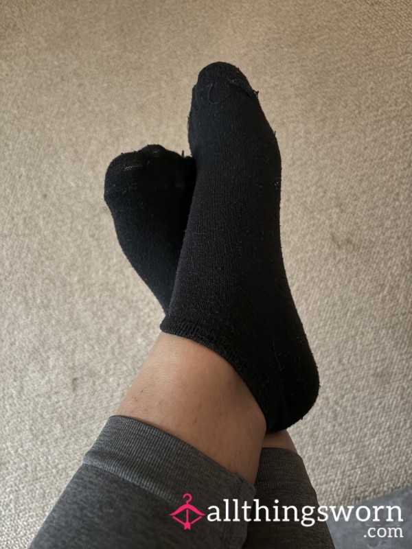 Black Worn Ankle Socks