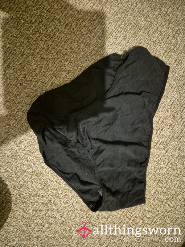 Black Worn Big Briefs Size 14
