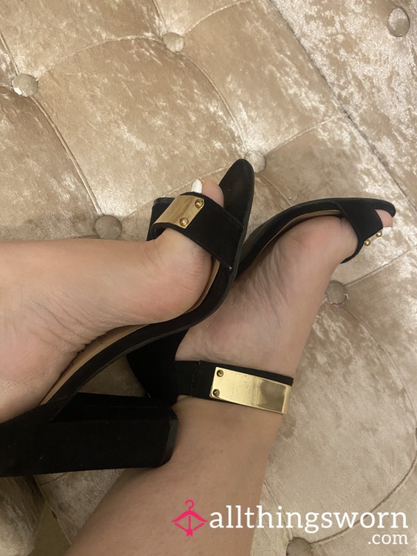 Black Worn High Heels