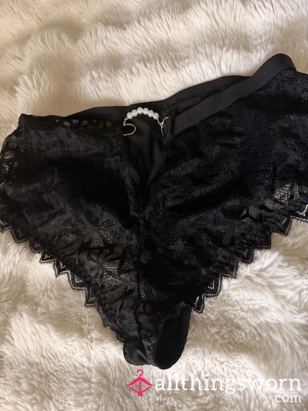 Black Worn Lace Panties ❤️