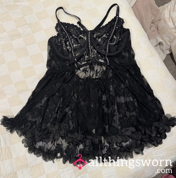 Black Worn Lingerie Set