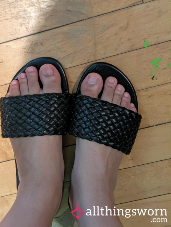 Black Worn Sandals