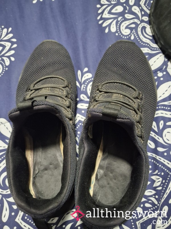 Black Worn Sneakers