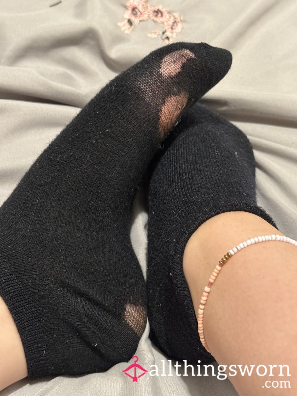 Black Worn Socks