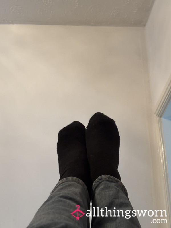 Black Worn Socks