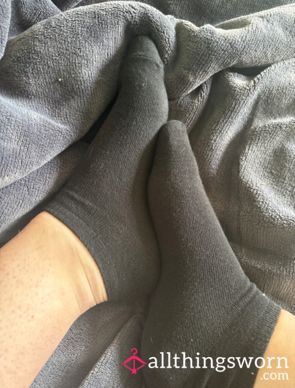 Black Worn Socks While I Was At Work