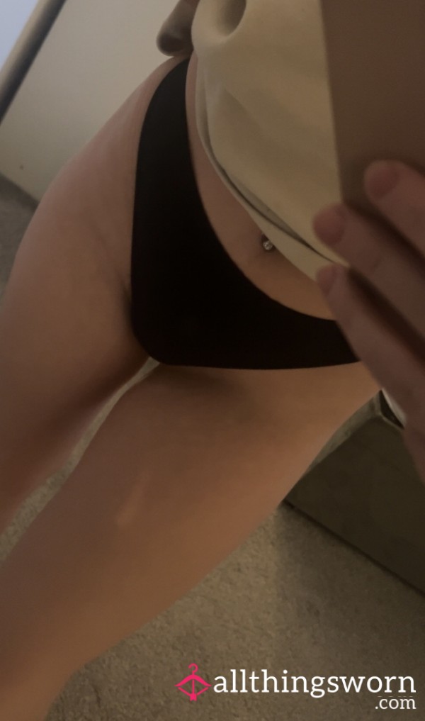 Black Worn Thong