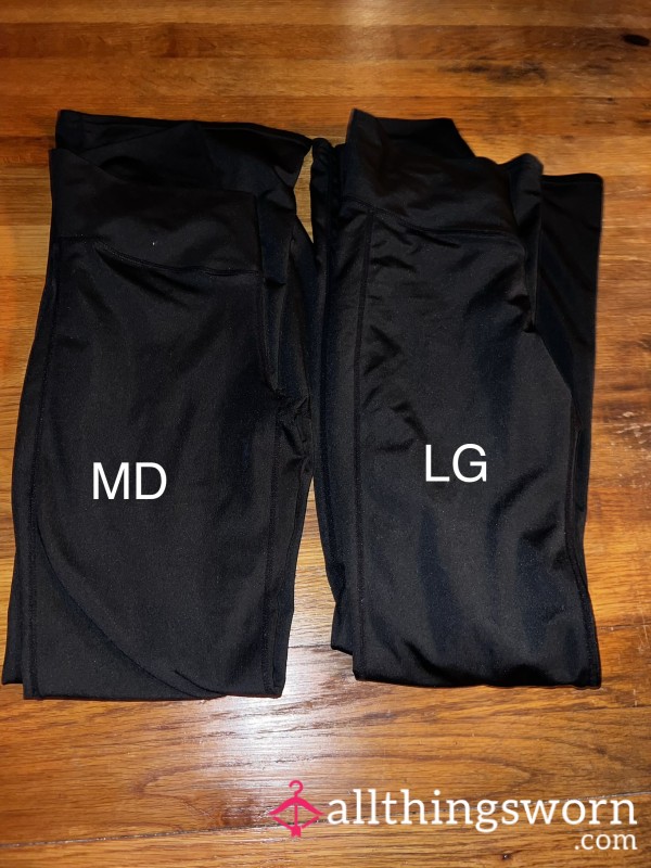 👷🏻‍♀️🖤Black Yoga Pants/ Flare Leggings Medium And Large🖤👷🏻‍♀️