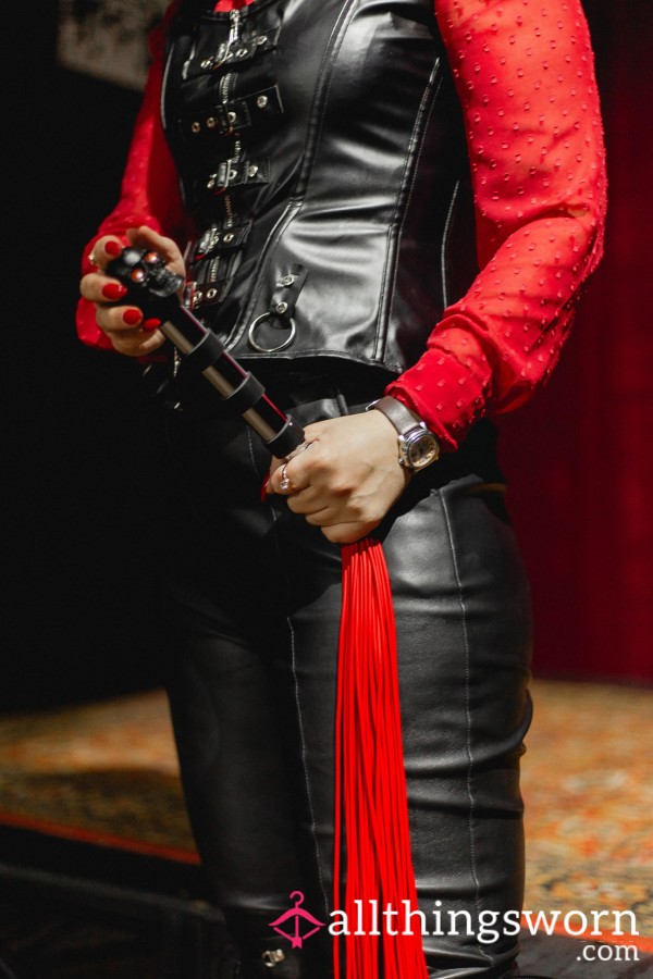 Black Zip & Studded Top – Worn Statement Piece