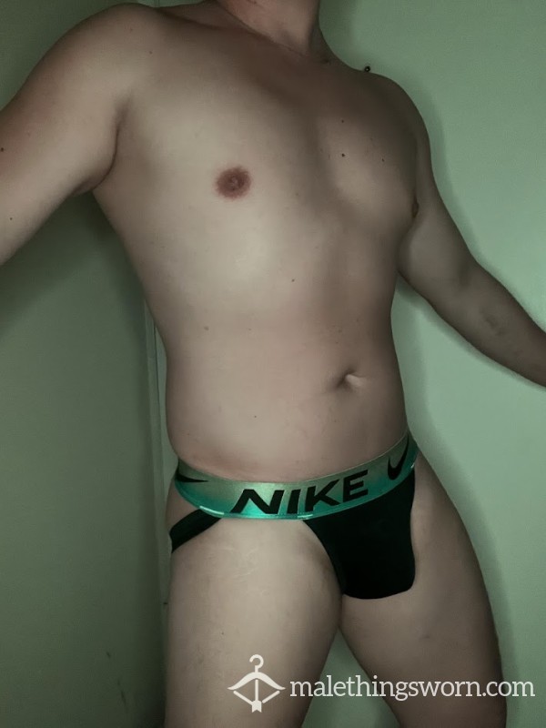 Black/Green Nike Pro Jockstrap