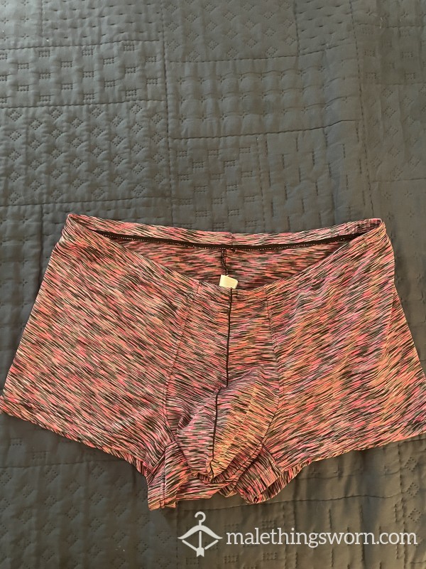 Black/pink Low Rise Boxer Briefs