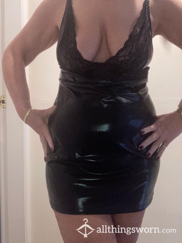 Blk Pvc Dress £40
