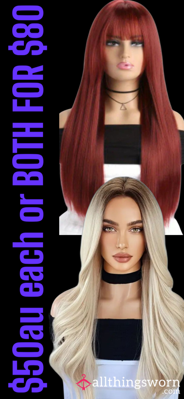 Sissy Sl*t 26 Inch Wigs - Balayage Blonde Or Randy Red