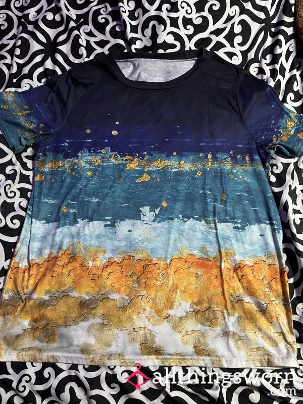 Blue Abstract Shirt