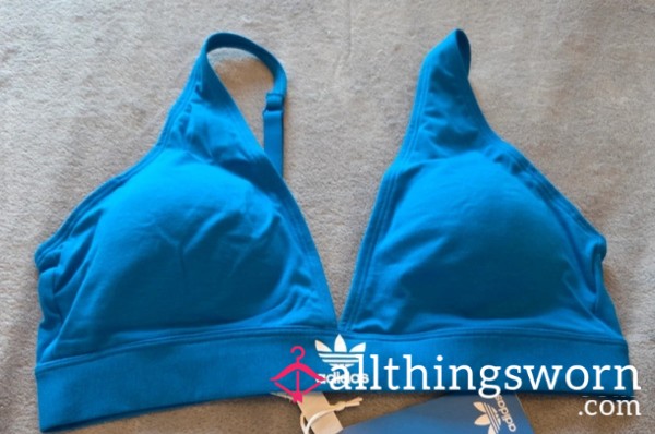 Blue Adidas Bra Adjustable Straps