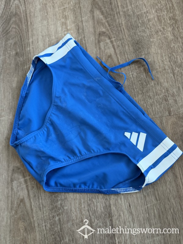 Blue Adidas Swim Briefs