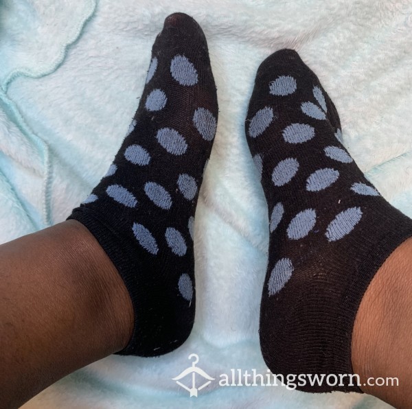 Blue And Black Ankle Socks
