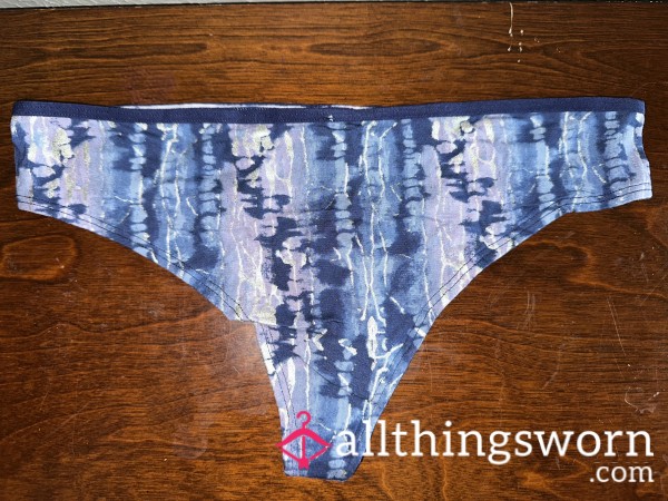 Blue And Purple Cotton Thong