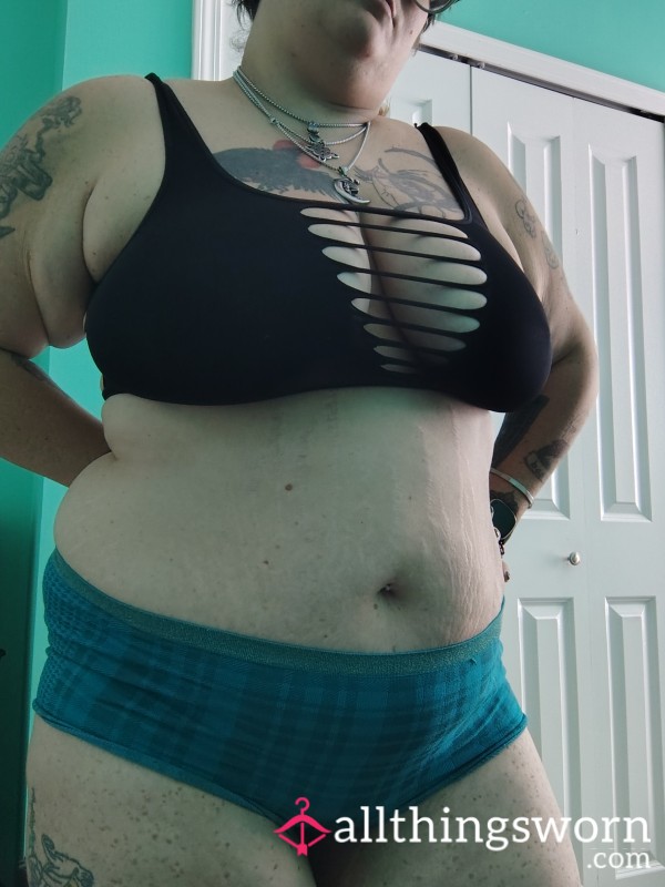 Blue And Striped Boy Shorts