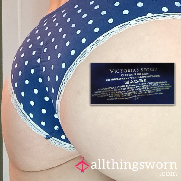 💙 BLUE AND WHITE POLKA DOT VS CHEEKINI 🤍