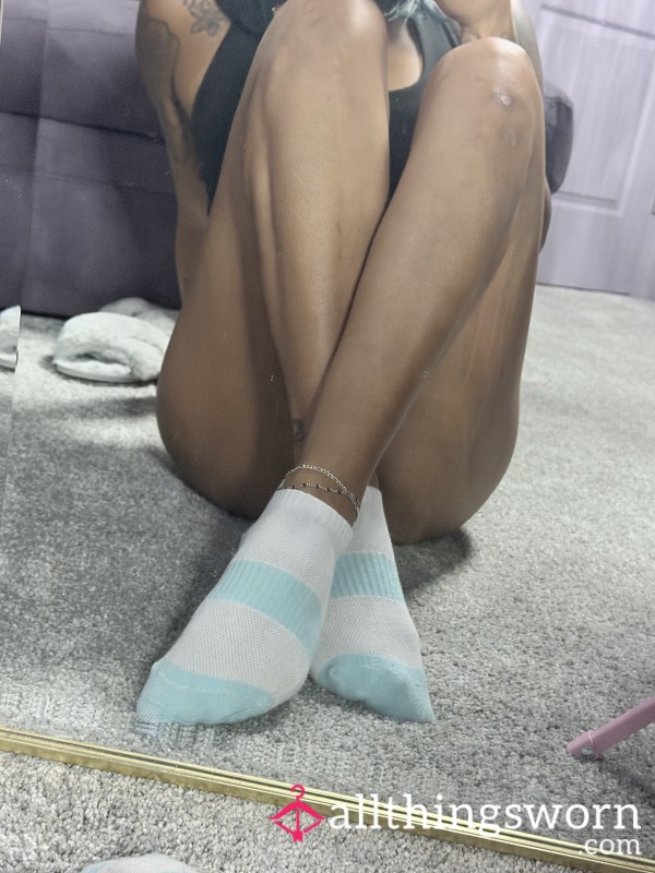 Blue And White Socks