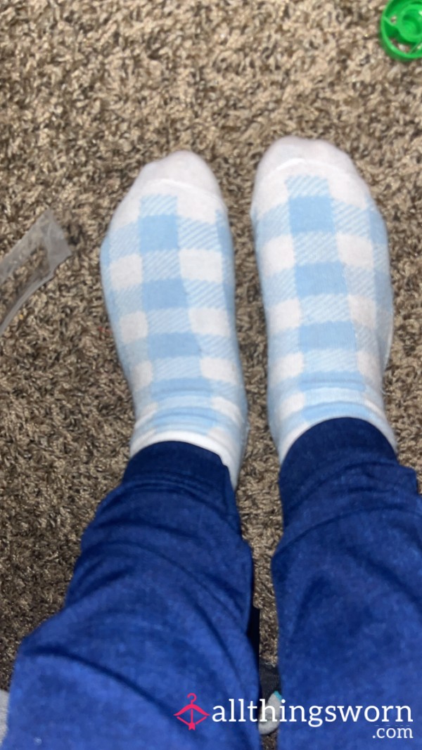 Blue And White Socks