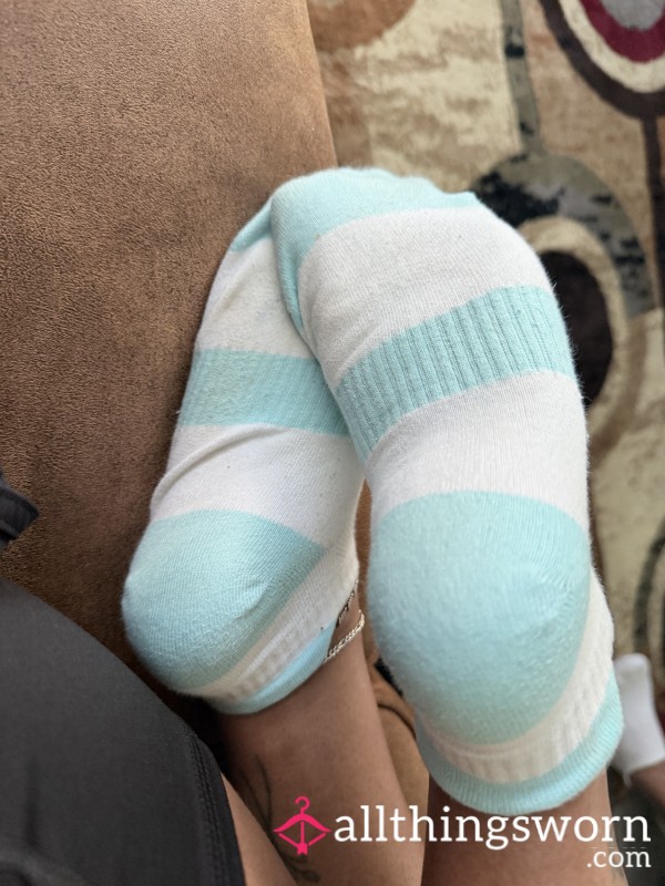 Blue And White Socks