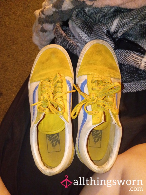 Blue And Yellow Low Top Vans