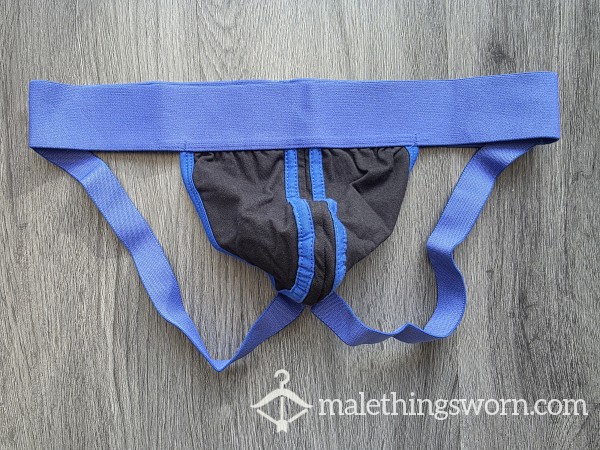 Blue & Black Large Jock Strap (1 Day Wear)