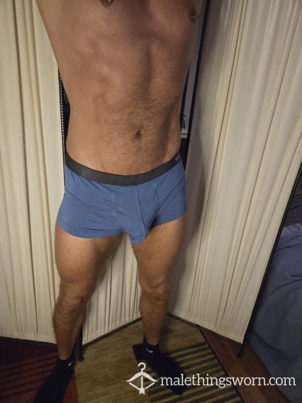Blue Box/Briefs With Black Waistband