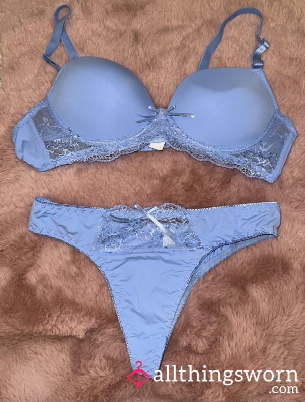 Blue Bra And Thong Set 🩵