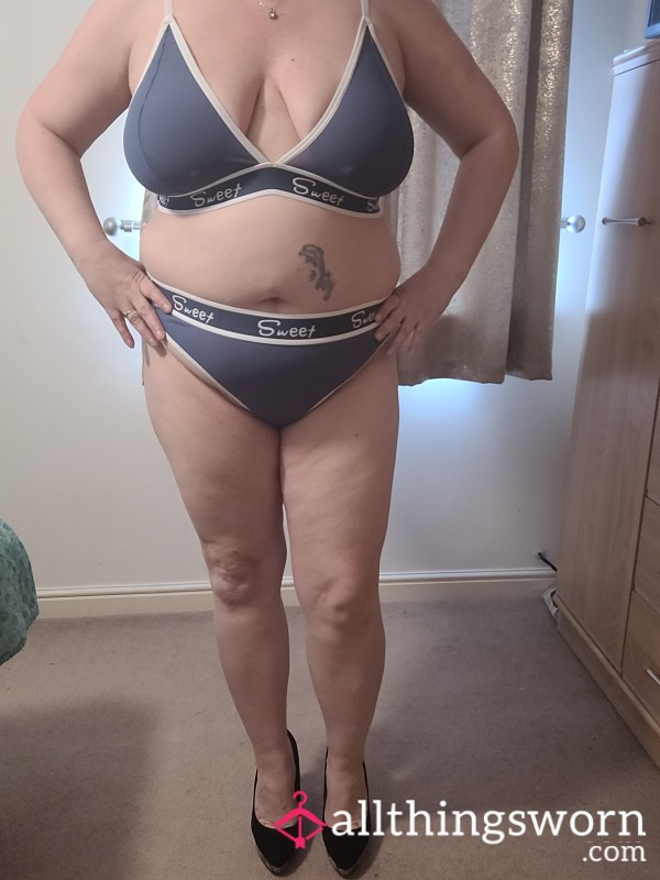 Blue Bra And Thong