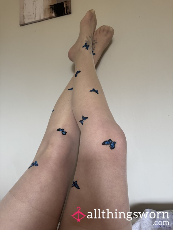 Blue Bu*terfly Tights
