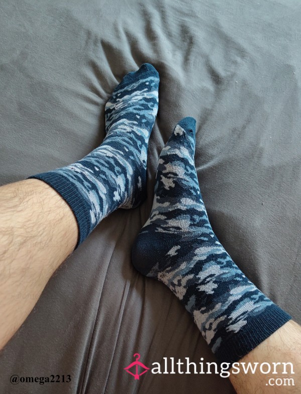 Blue Camouflage Socks