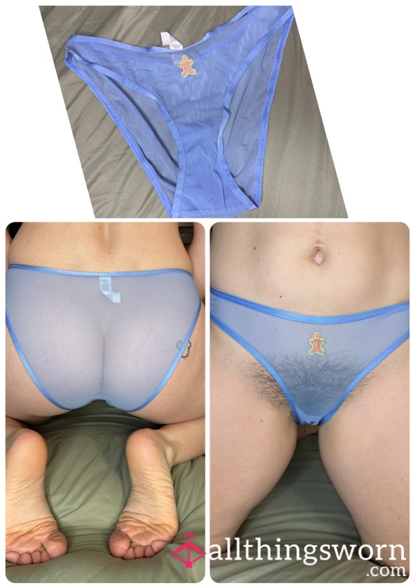 Blue Cheeky Mesh W/ Gingerbread Man