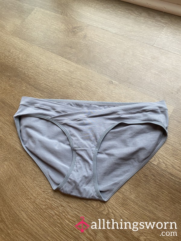 Blue Cotton Cross Panties