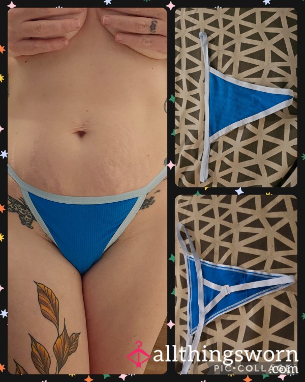 Sold Blue Cotton G String (free Shipping)