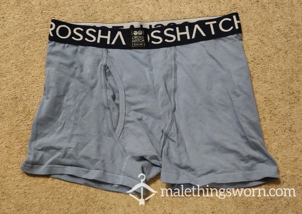 BabyBlue Crosshatch Boxers