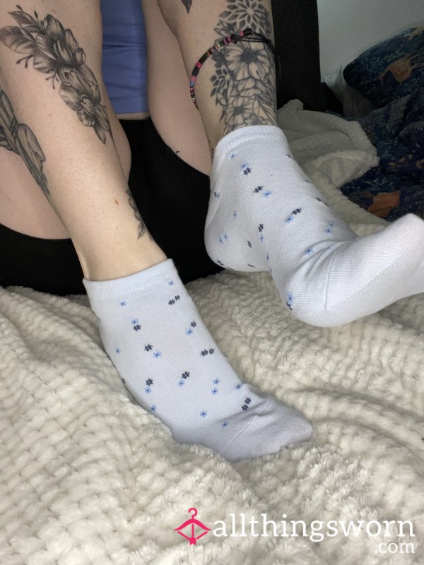 Blue Cute Ankle Socks 🧦 48 Hours Wear