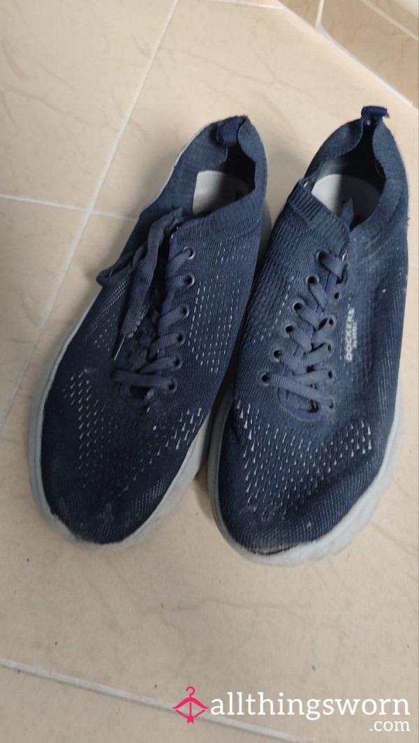Blue Destroyed Stynky Old Sneakers