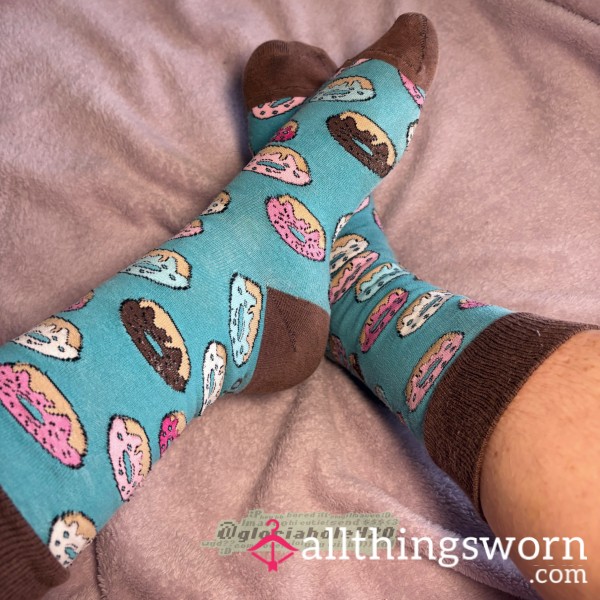 Blue Donut Socks