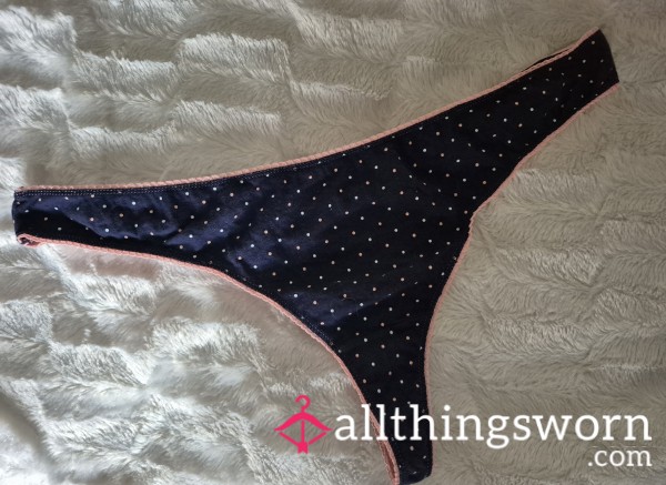 Blue Dots Thong 12h Wear