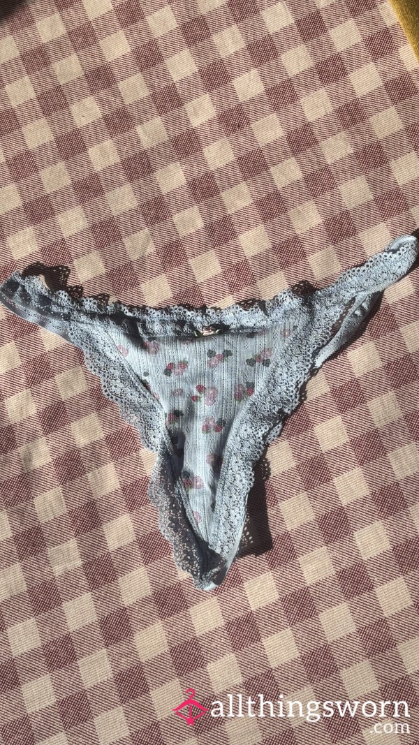 Blue Flor*l Lace G-string