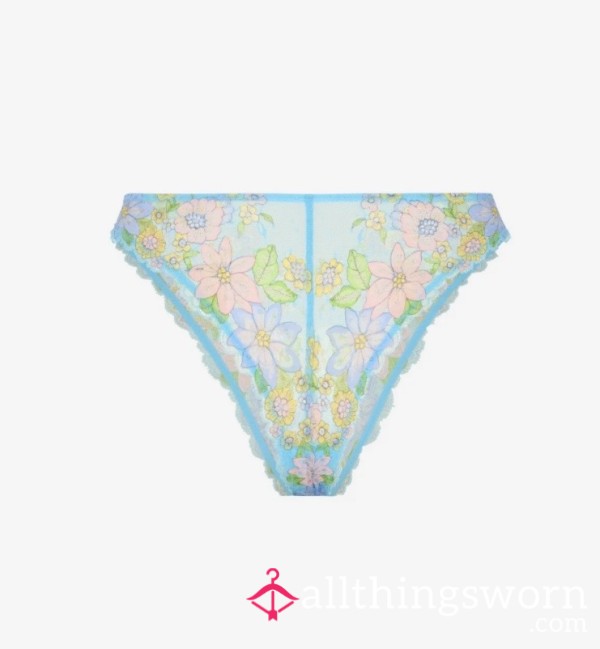 SOLD Blue Flor*l Lace Panties